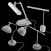3d 4 Study Table Lamp Set 03 model buy - render