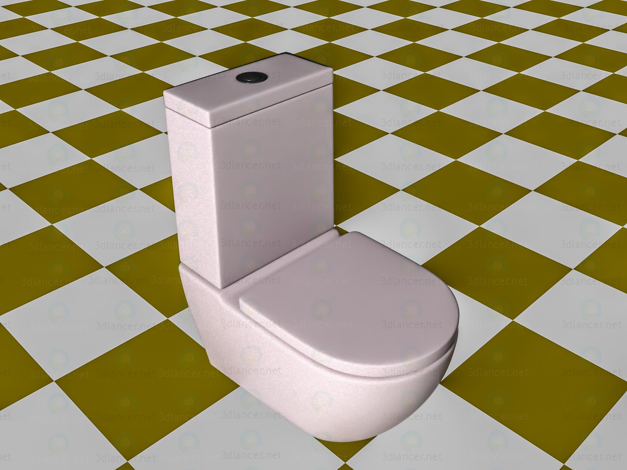 3D Modell Modell der Toilette in der modernen form - Vorschau