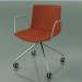 modèle 3D Chaise 0317 (4 roulettes, avec accoudoirs, LU1, avec intérieur en cuir amovible, housse 1) - preview