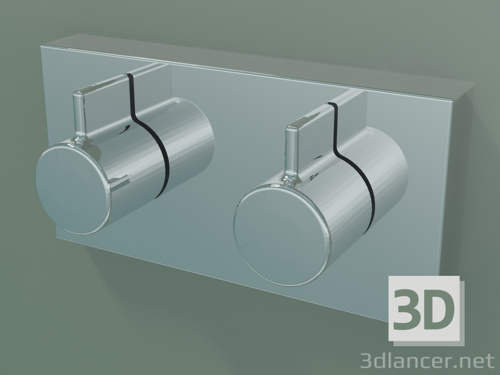 3D modeli Hacim kontrollü termostatik su karışım vanası (20.020985-00) - önizleme