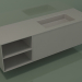 modello 3D Lavabo con cassetto e vano (06UC934D2, Clay C37, L 168, P 50, H 48 cm) - anteprima