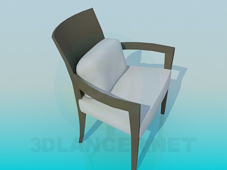 3 डी मॉडल कुर्सी आरामदायक तकिया के साथ - पूर्वावलोकन