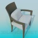 modèle 3D Chaise avec coussin confortable - preview