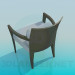 modèle 3D Chaise avec coussin confortable - preview
