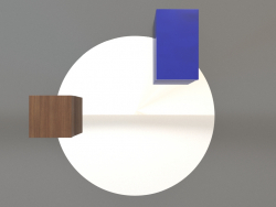 Дзеркало ZL 07 (672х679, wood brown light, blue)