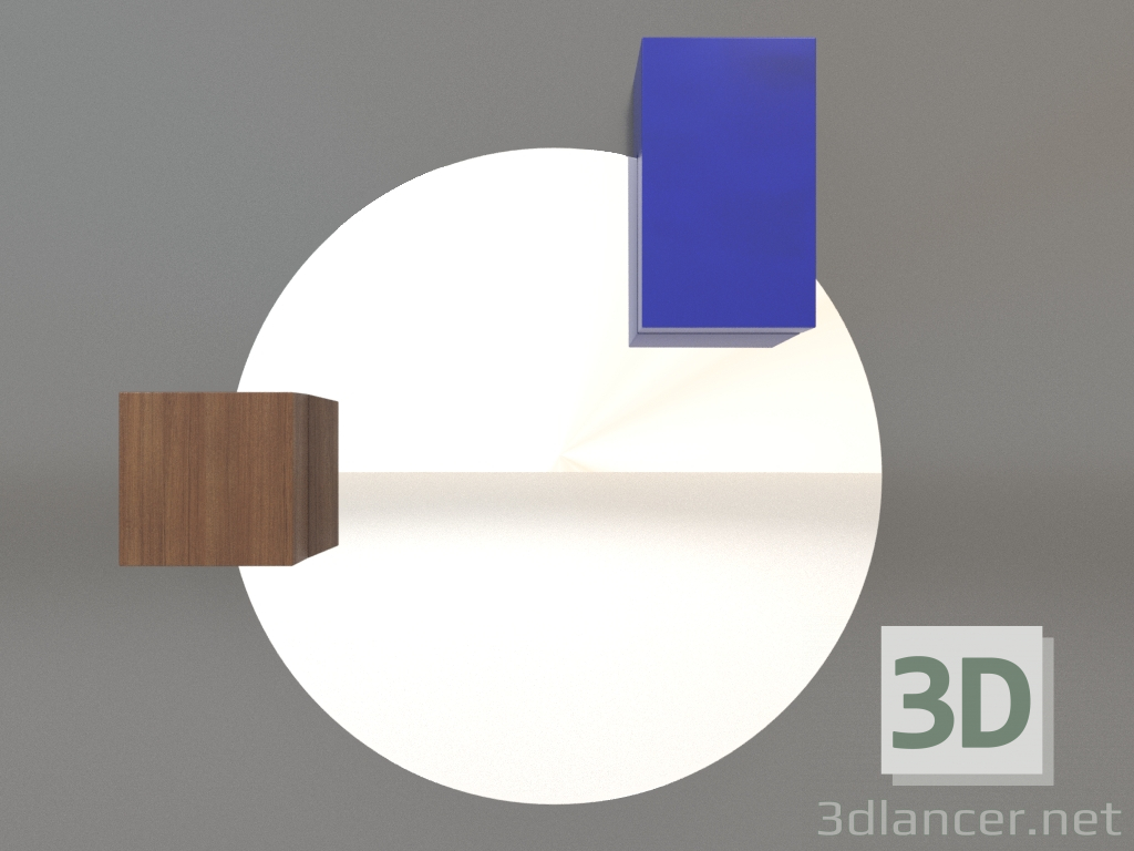 3D modeli Ayna ZL 07 (672х679, ahşap kahverengi ışık, mavi) - önizleme