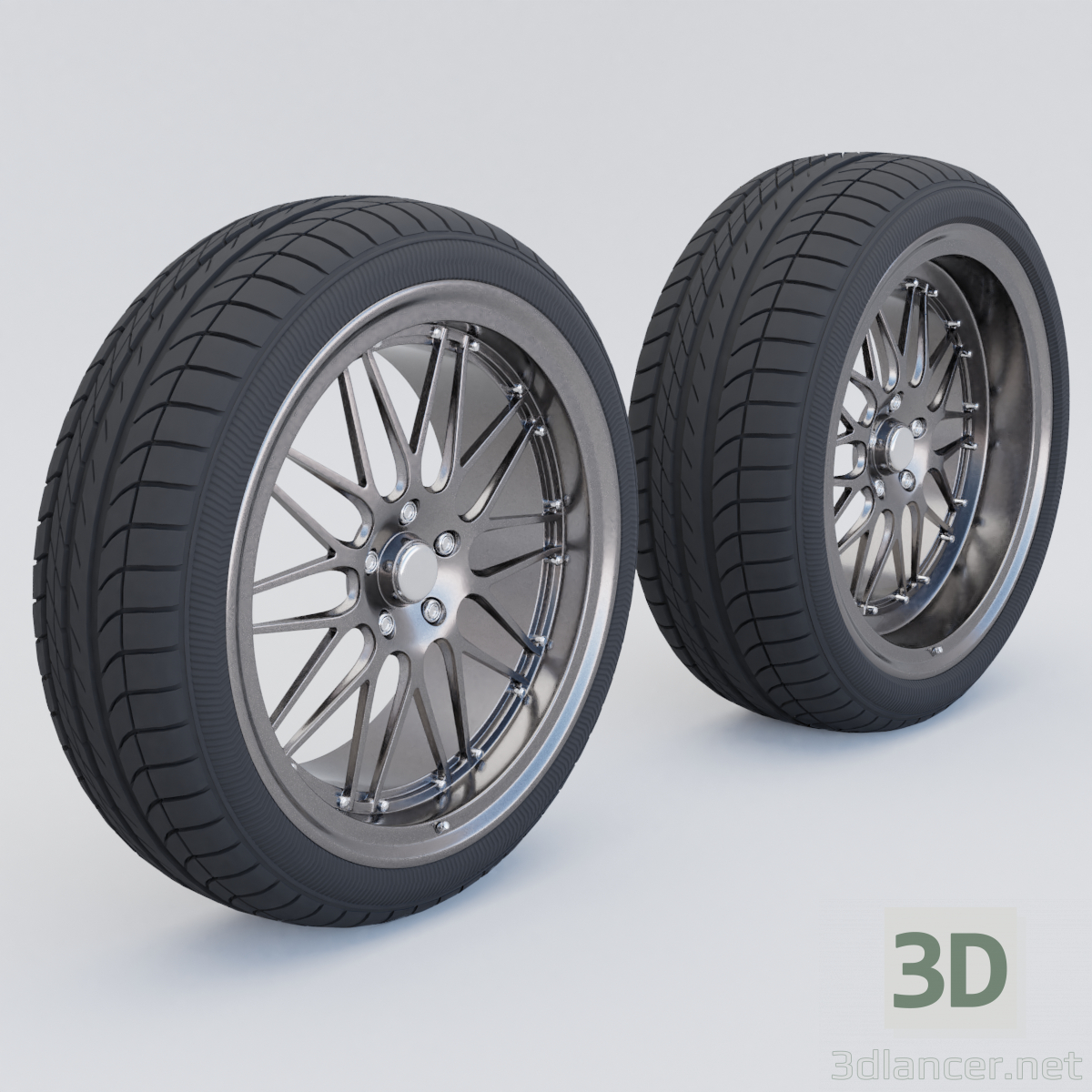 Llanta de carro 3D modelo Compro - render