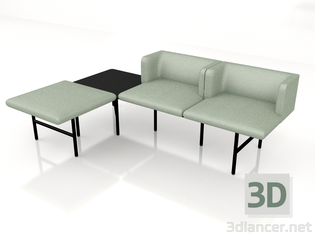 3d model Agora AR20 seating system module - preview
