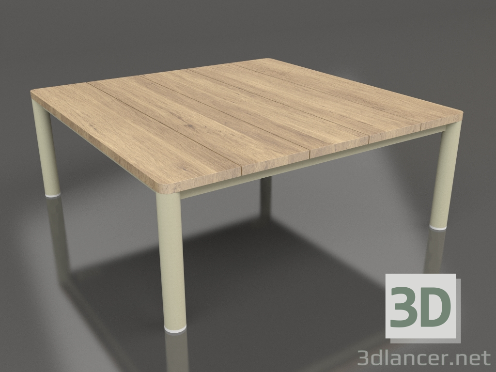 modello 3D Tavolino 94×94 (Oro, Legno Iroko) - anteprima
