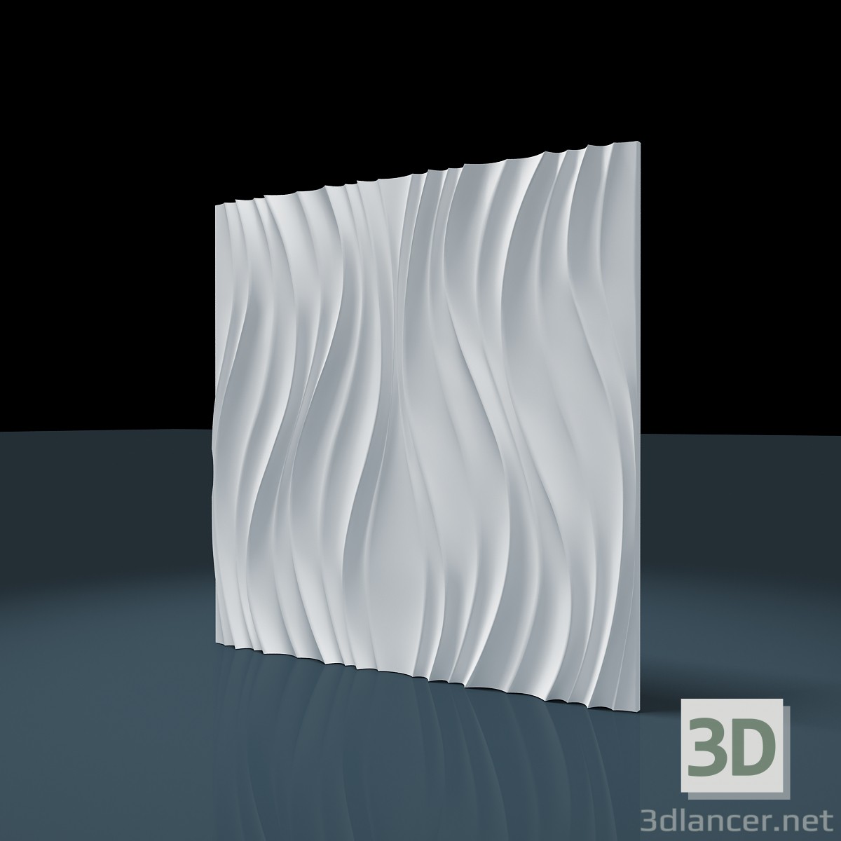 modello 3D Pannello 3d lotos - anteprima