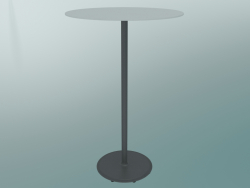 Table BON (9382-71 (⌀ 70cm), H 109cm, blanc HPL, aluminium fonte grise)