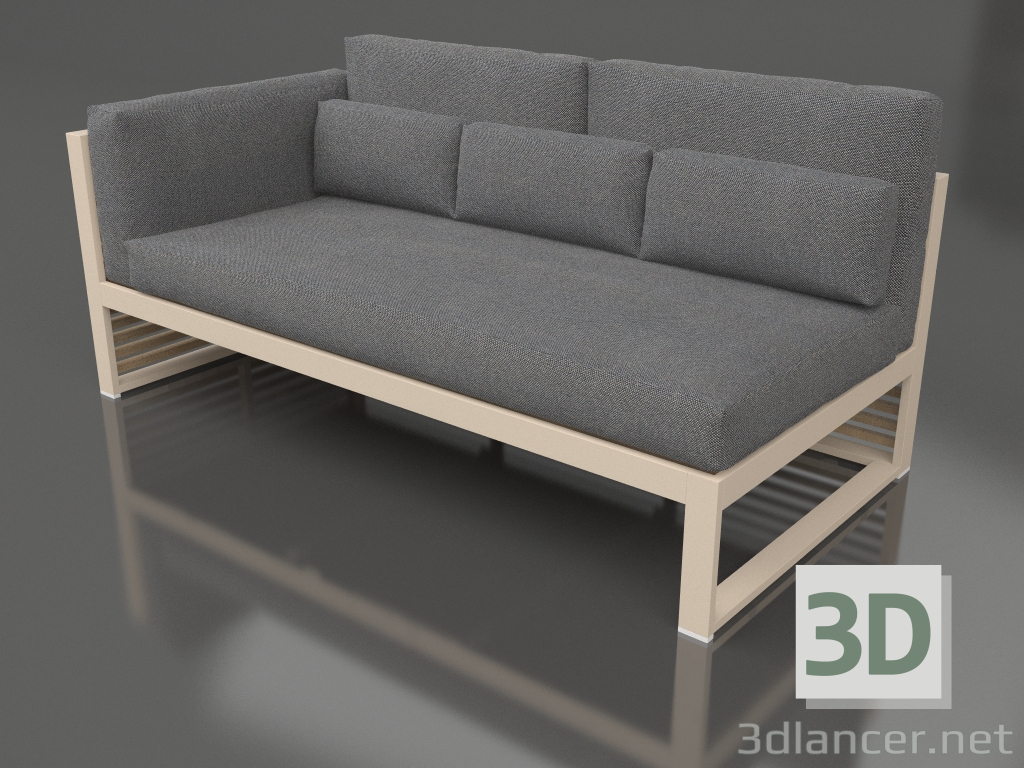 3d model Modular sofa, section 1 left, high back (Sand) - preview