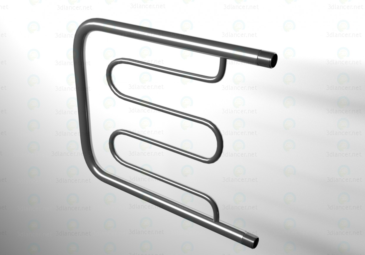 3d model Towel warmer nickel plated - preview