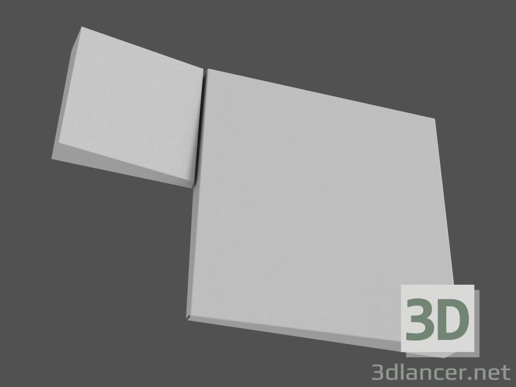 modello 3D Pannelli 3D Kvadro - anteprima