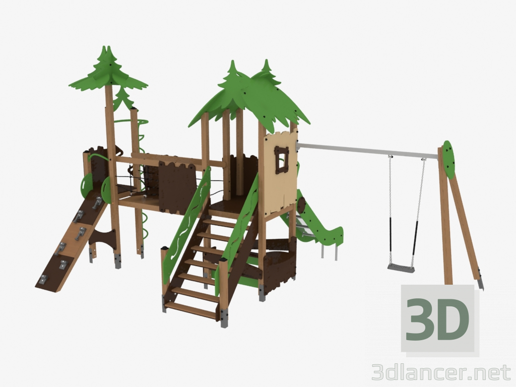 3d модель Детский игровой комплекс (S1204) – превью