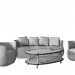 Muebles de sala 3D modelo Compro - render