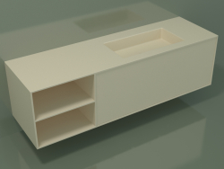 Lavabo avec tiroir et compartiment (06UC934D2, Bone C39, L 168, P 50, H 48 cm)