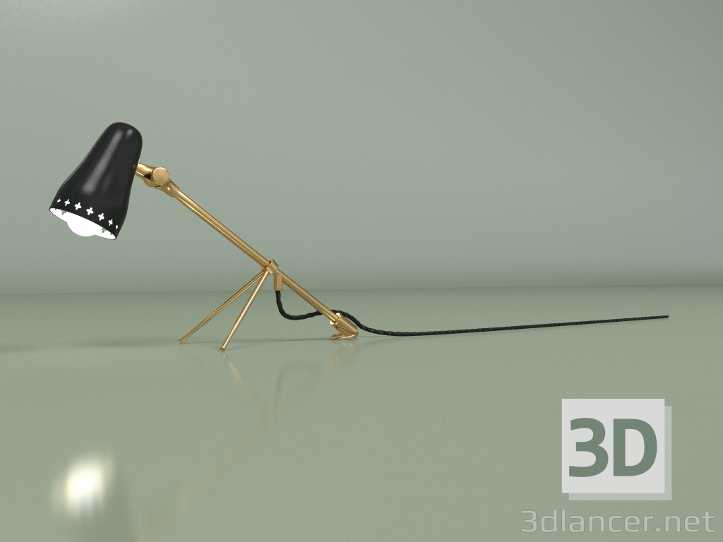 modèle 3D Lampe à poser Cocotte 1 (noir) - preview