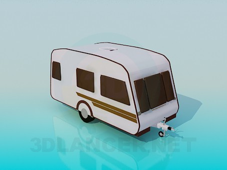 3d model caravana - vista previa