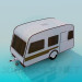 modèle 3D Wagon couvert - preview
