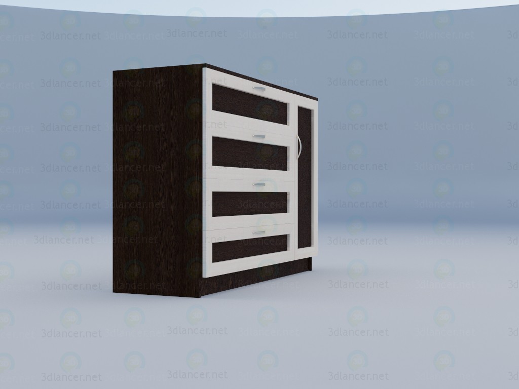modello 3D Petto di cassetti - anteprima