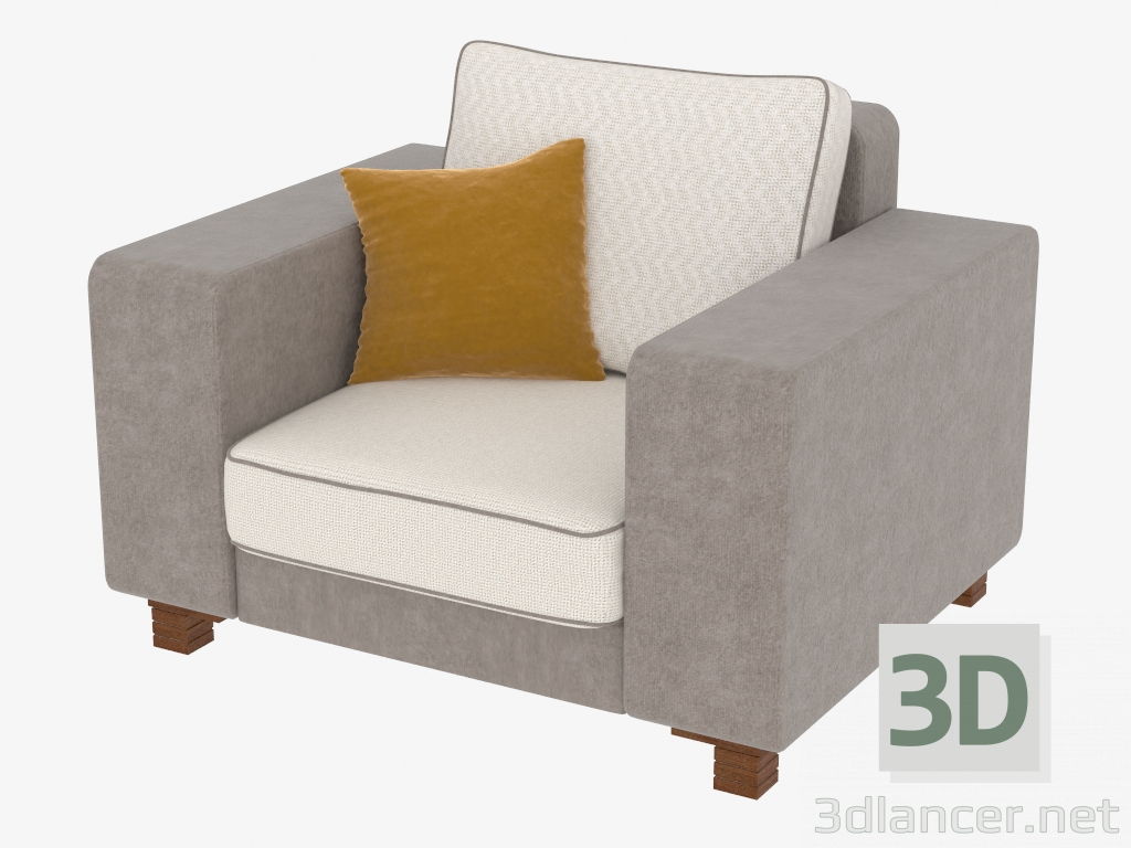 Modelo 3d Cadeira com almofada - preview