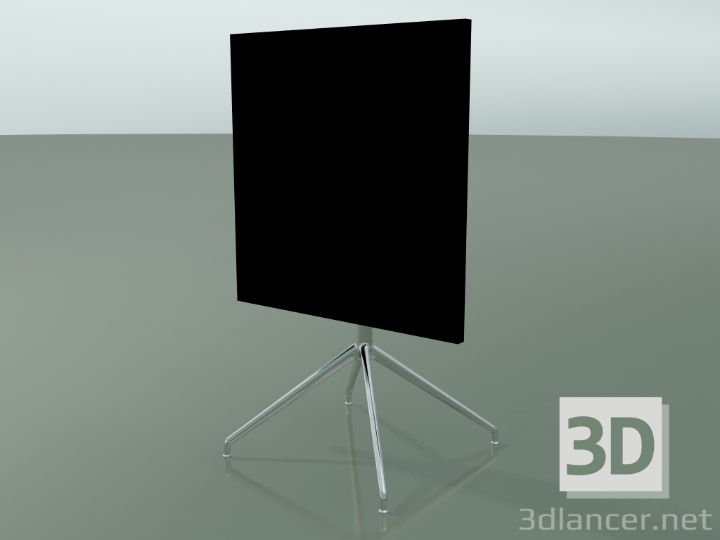 modello 3D Tavolo quadrato 5707, 5724 (H 74 - 69x69 cm, piegato, Nero, LU1) - anteprima