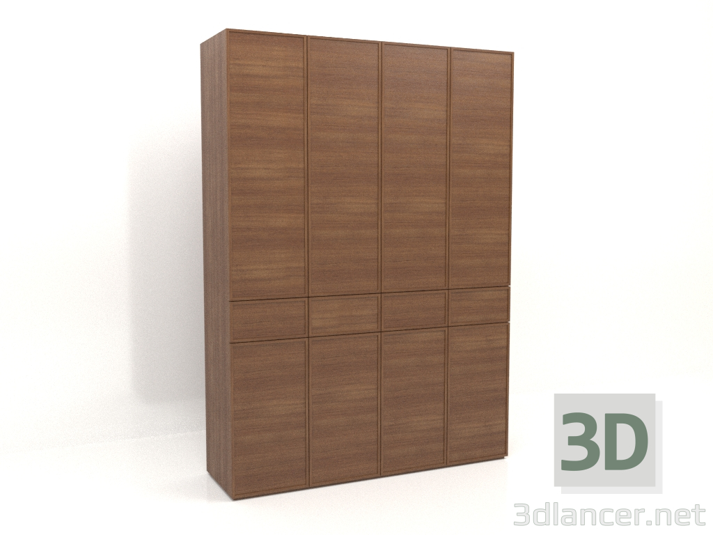 3 डी मॉडल अलमारी मेगावाट 03 लकड़ी (2000x580x2800, लकड़ी की भूरी रोशनी) - पूर्वावलोकन