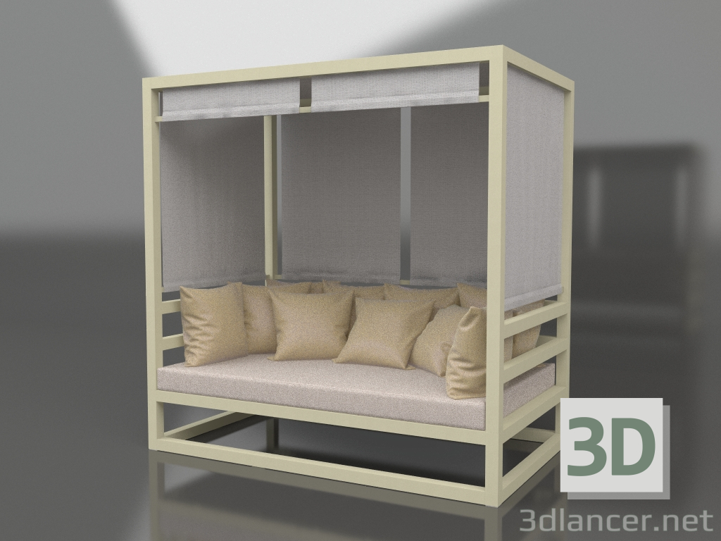 modèle 3D Canapé (Or) - preview