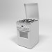 3d Модель кухонной газовой плиты модель купить - ракурс