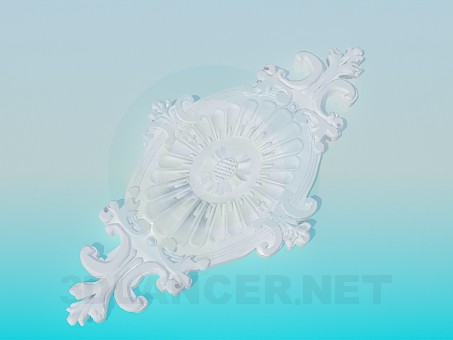 3d model Ceiling Rose, although no rose on print they are called ceiling roses - preview