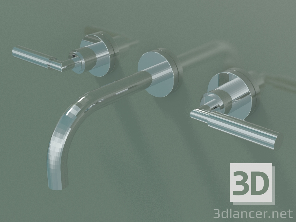 3D Modell Wandwaschbeckenmischer ohne Abfallgarnitur (36 707 882-000010) - Vorschau