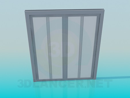 modello 3D Apertura di porta scorrevole - anteprima