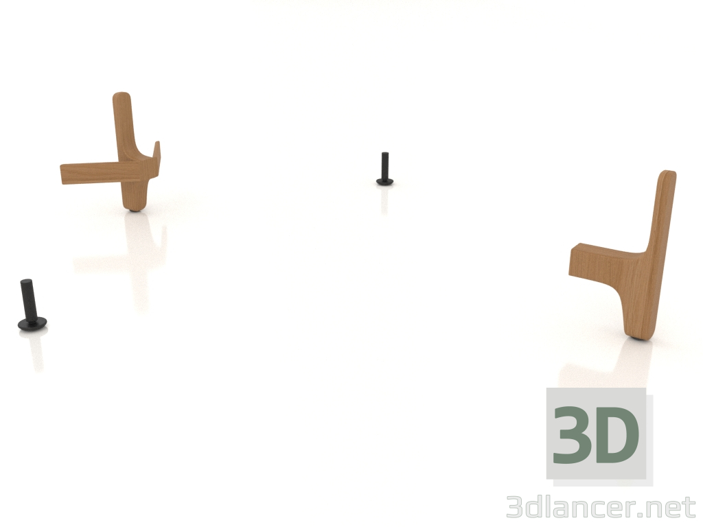 3d model Un juego de juntas de esquina L4 - vista previa