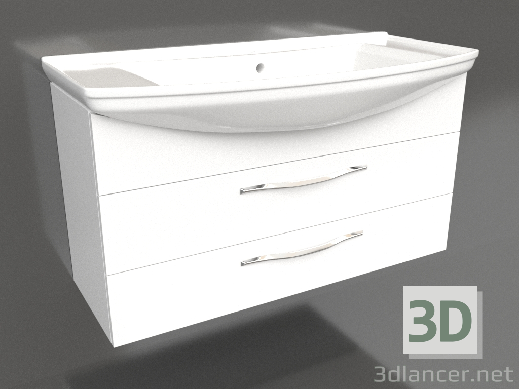 3d model Hanging cabinet 105 cm (Agr.01.10-2) - preview