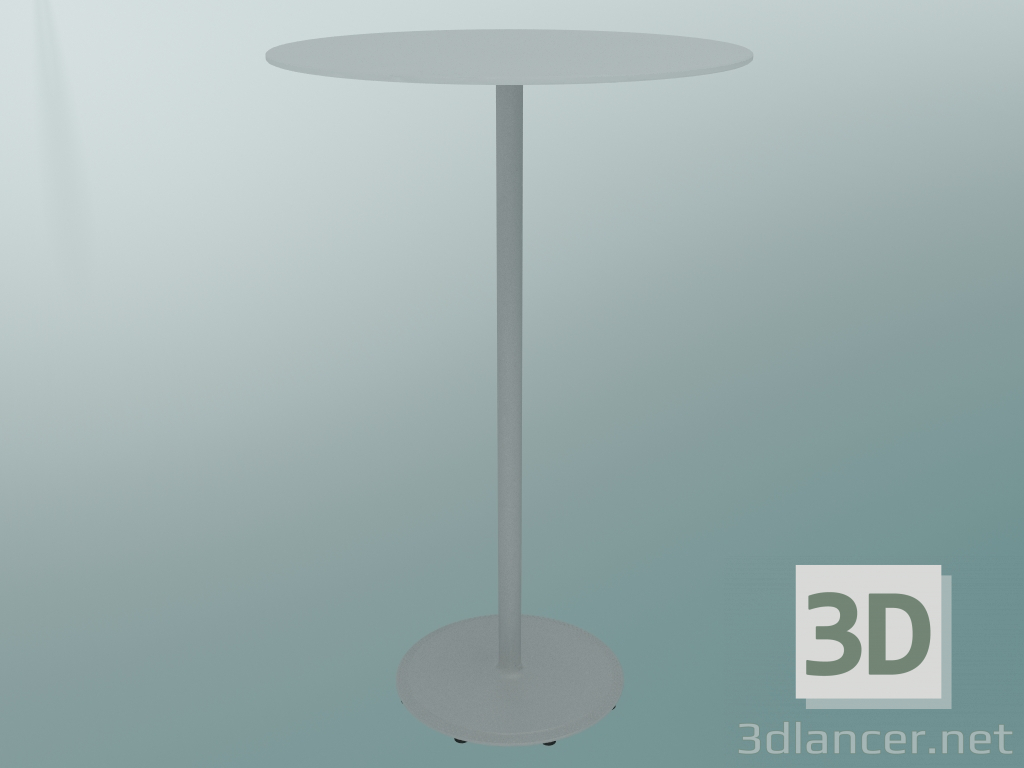 3d model Table BON (9382-71 (⌀ 70cm), H 109cm, HPL white, cast iron white) - preview