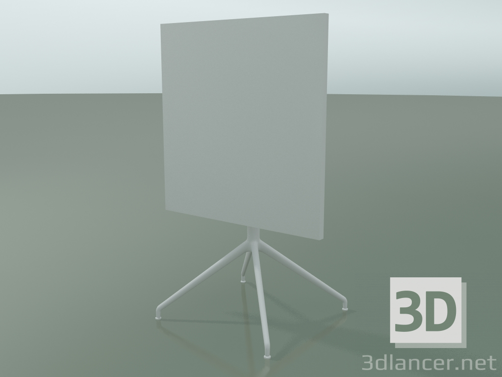 3D modeli Kare masa 5707, 5724 (H 74 - 69x69 cm, katlanmış, Beyaz, V12) - önizleme