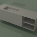 modèle 3D Lavabo avec tiroir et compartiment (06UC934S2, Clay C37, L 168, P 50, H 48 cm) - preview