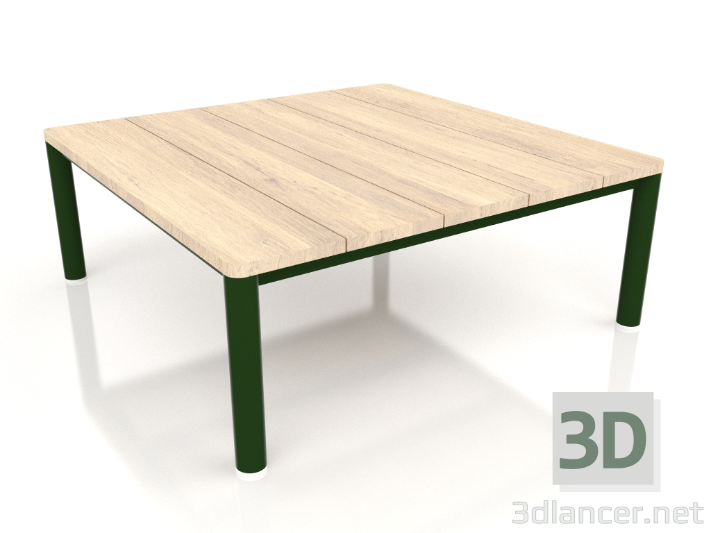 3D modeli Orta sehpa 94×94 (Şişe yeşili, İroko ahşap) - önizleme