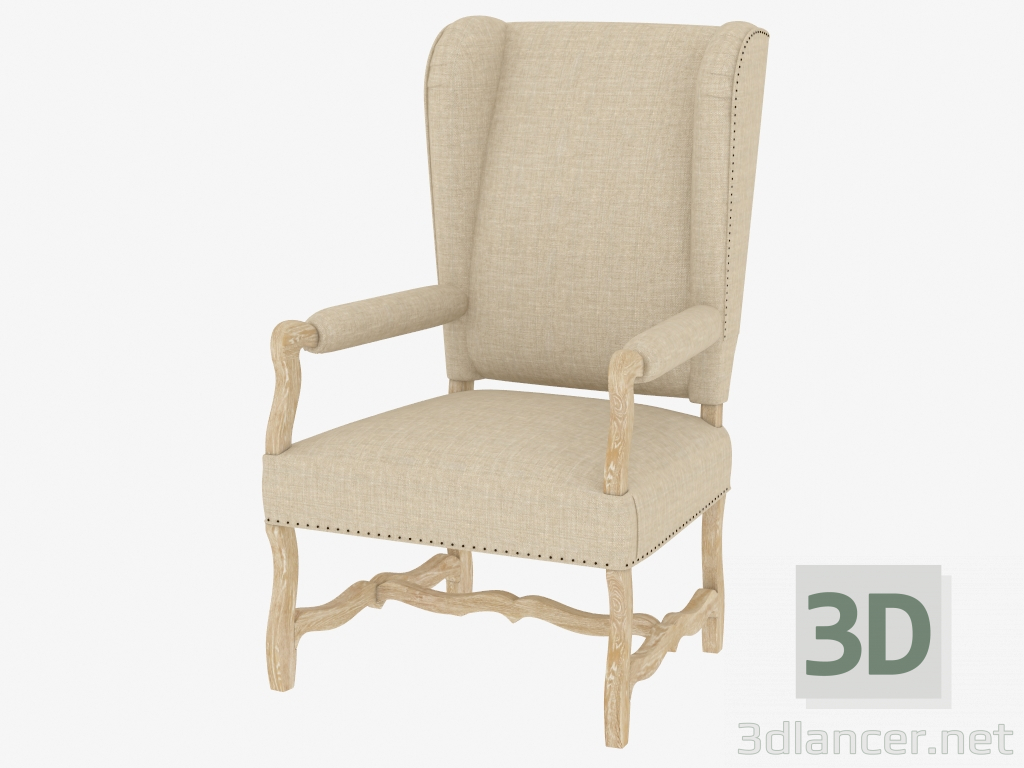 3d model Una silla de comedor con apoyabrazos BÉLGICA ALA BRAZO SILLA (8826.1100.1.A015.A) - vista previa
