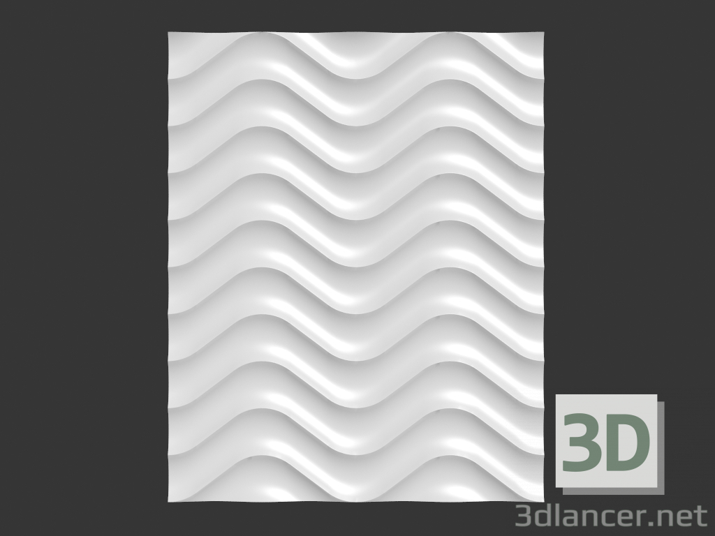 3d model Decorative panel Groovy - preview