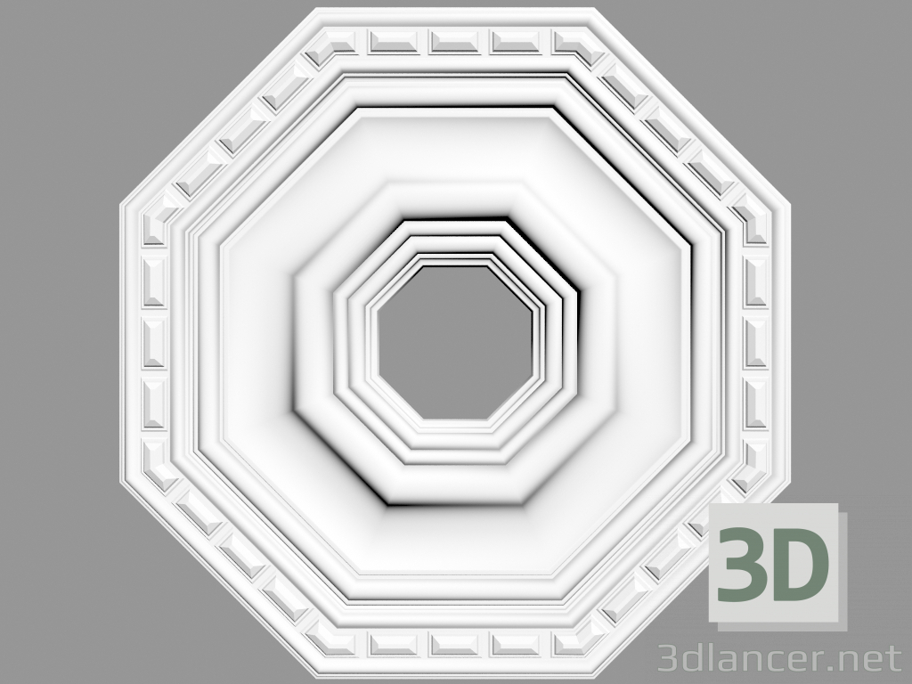 modello 3D Uscita a soffitto (P23) - anteprima