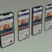 3d IPhone 12 Pro max smartphone (all 4 colors) model buy - render