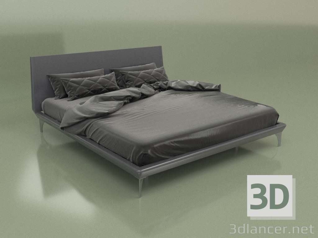 3d модель Ліжко двоспальне GL 2018 (Антрацит) – превью