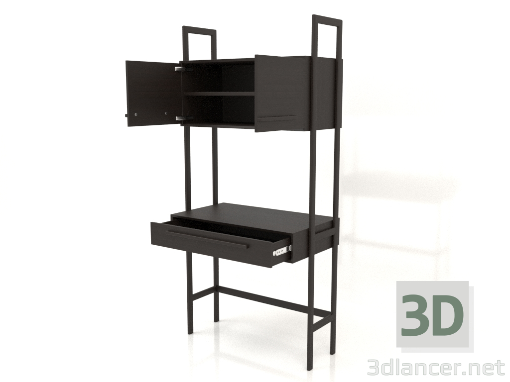 3d model Work table RT 02 (open) (900x500x1900, wood brown dark) - preview
