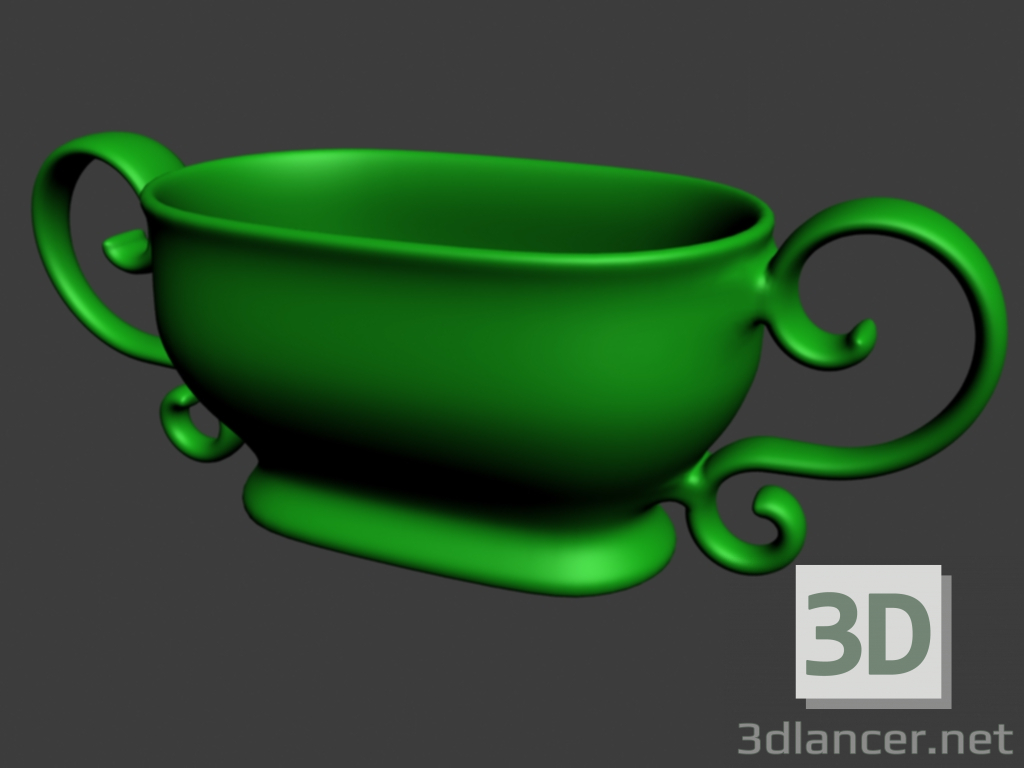 3D modeli fincan - önizleme