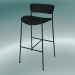 3d model Bar stool Pavilion (AV10, H 95cm, 50x52cm, Black stained oak, Velvet 1 Forest) - preview