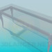 Modelo 3d Mesa de vidro longa em uma implementação do clássica - preview