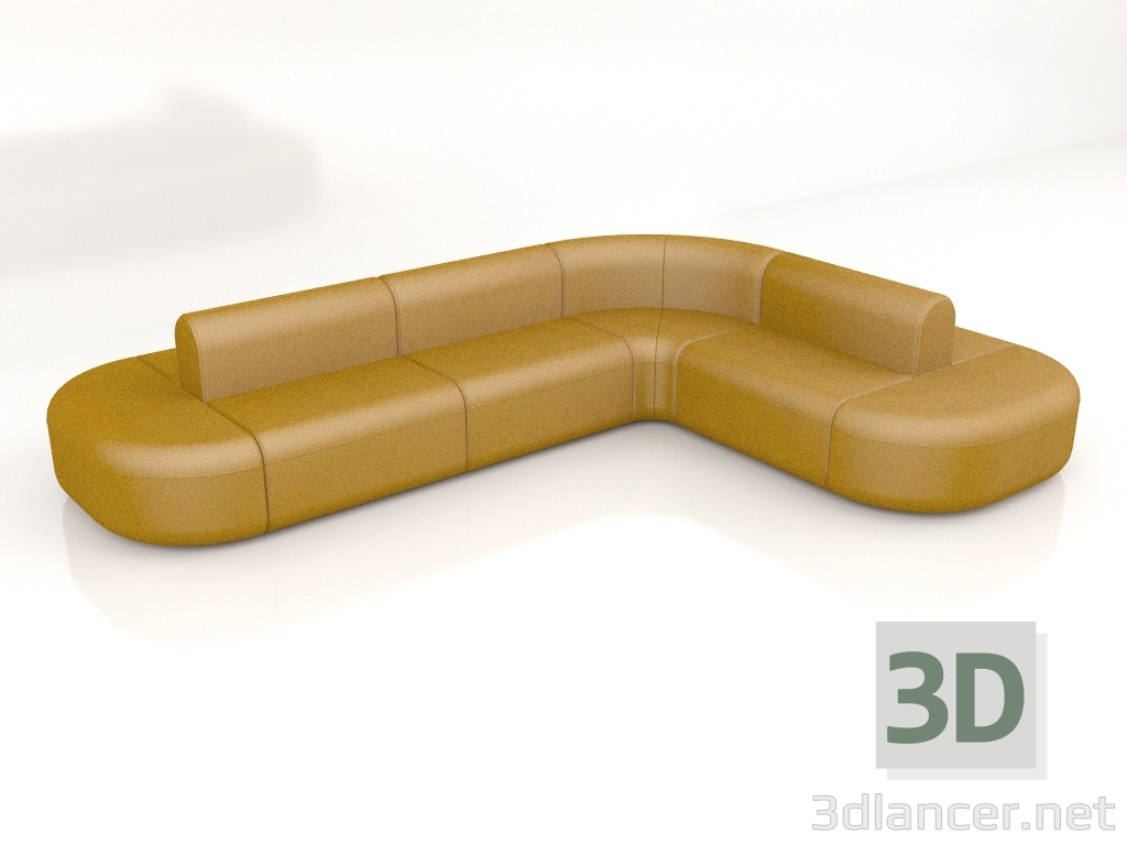 3 डी मॉडल सोफा आर्टिको डबल सोफा AT09 (3720x2820) - पूर्वावलोकन