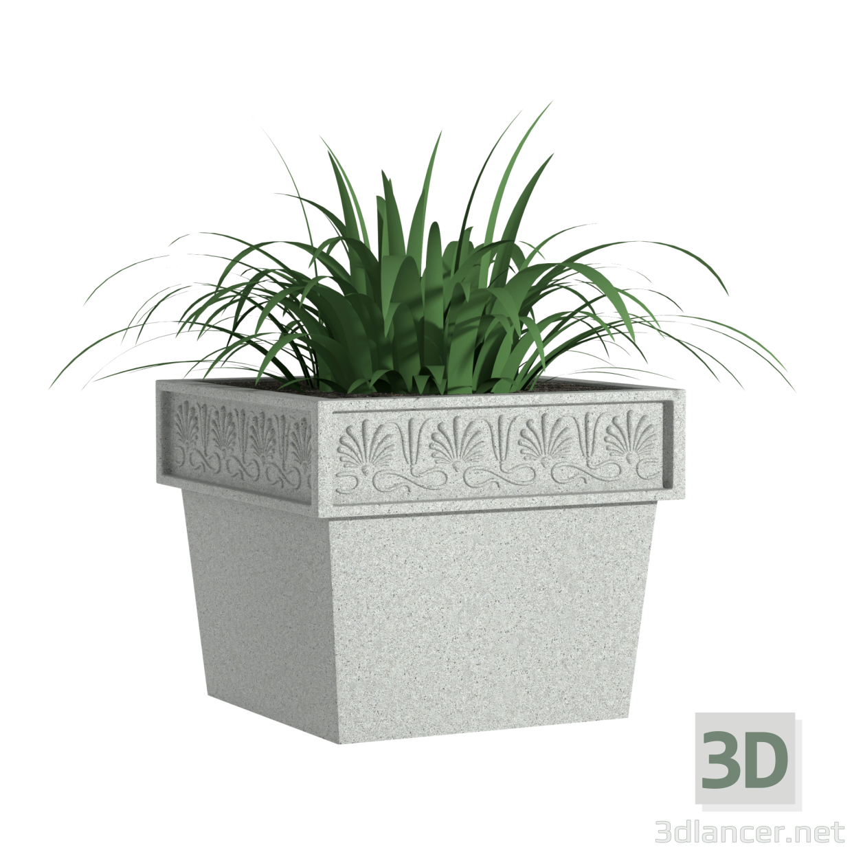 3d Flowerpot K2 model buy - render